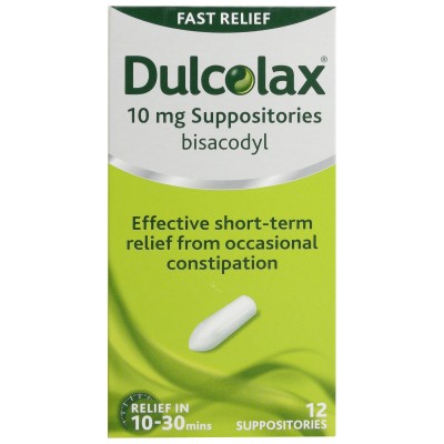 Dulcolax 10mg Suppositories 12 Suppositories
