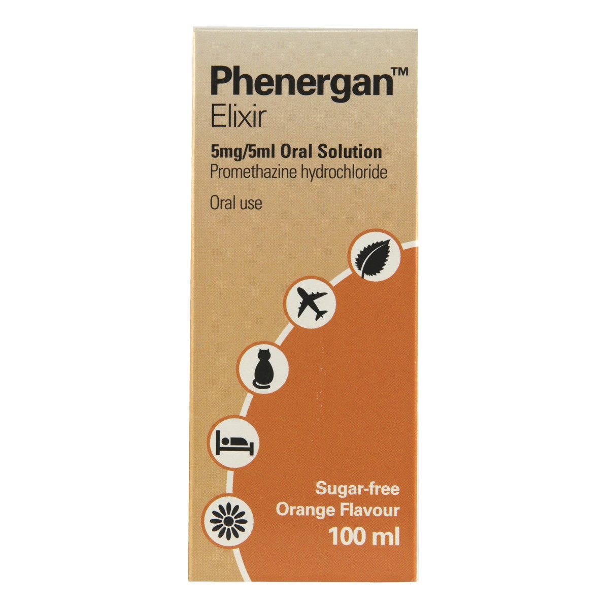 Phenergan Elixir (5mg/5ml Promethazine) Sugar Free Oral Solution 100ml