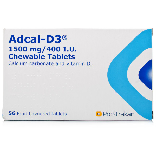 Adcal-D3 1500 mg/ 400 IU Chewable Tablets 56 Tablets