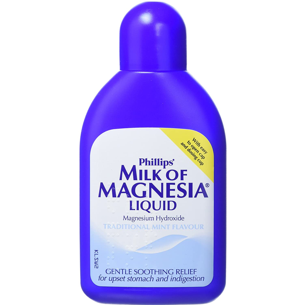 Phillips Milk Of Magnesia Liquid 200ml Mint Flavour
