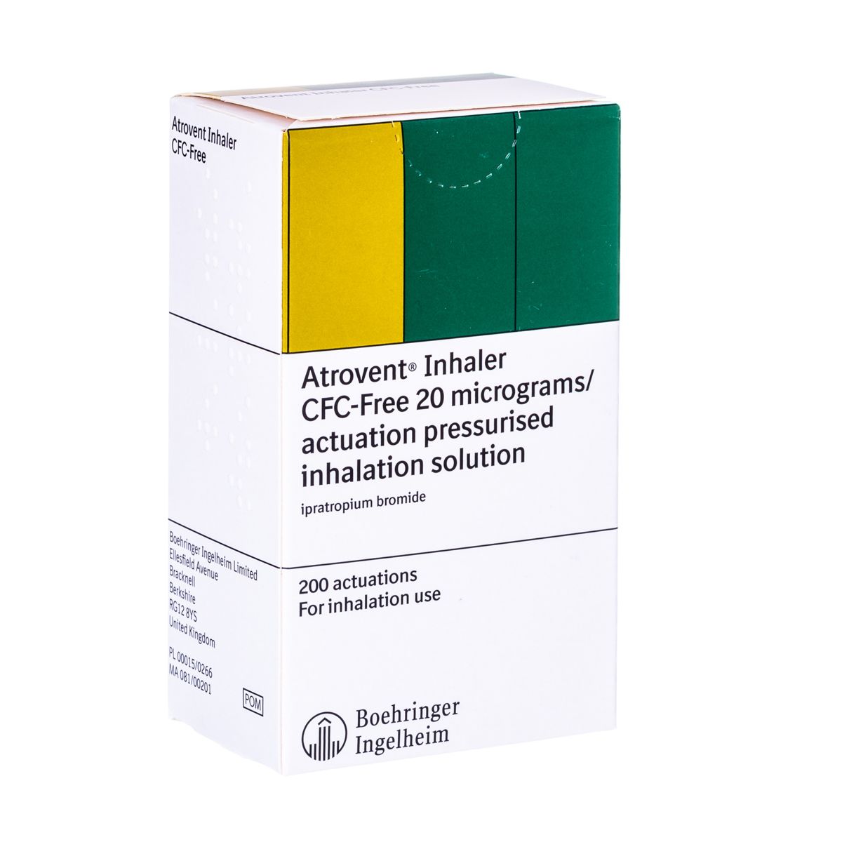Atrovent (Ipratropium Bromide 20mcg) Inhaler