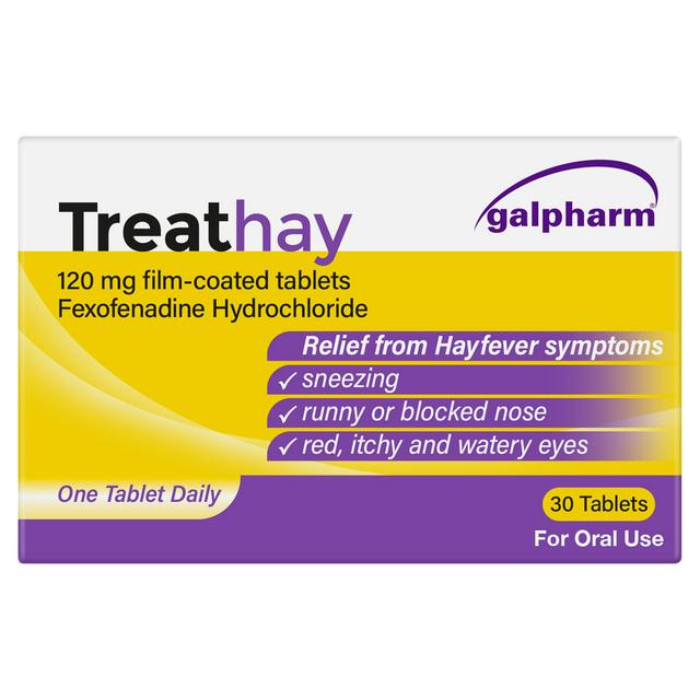 Treathay 120mg Fexofenadine Tablets 30 Tablets