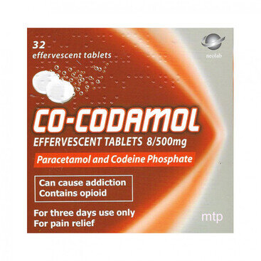 Soluble Co-codamol 8mg/500mg Effervescent Tablets 32 Tablets