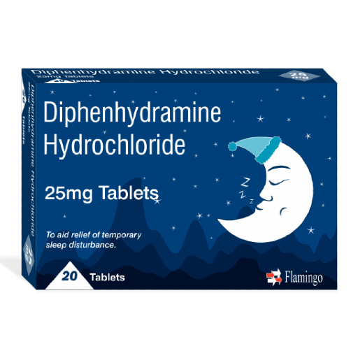 Diphenhydramine Hydrochloride 25mg Tablets 20 Tablets