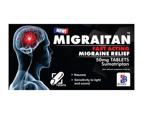 Migraitan 50mg Tablets 2 Tablets