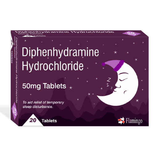 Diphenhydramine Hydrochloride 50mg Tablets 20 Tablets