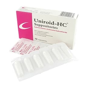 Uniroid HC Suppositories 12 Suppositories