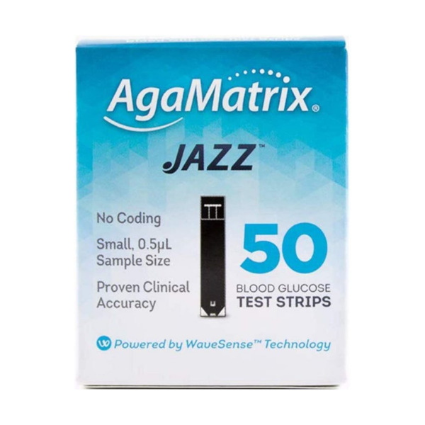 AgaMatrix WaveSense Jazz Blood Glucose Strips 50 Pack