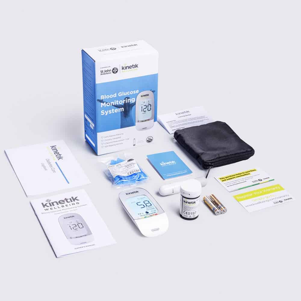 Kinetik Blood Glucose Monitoring System (WARNING: Included test strips have expired)
