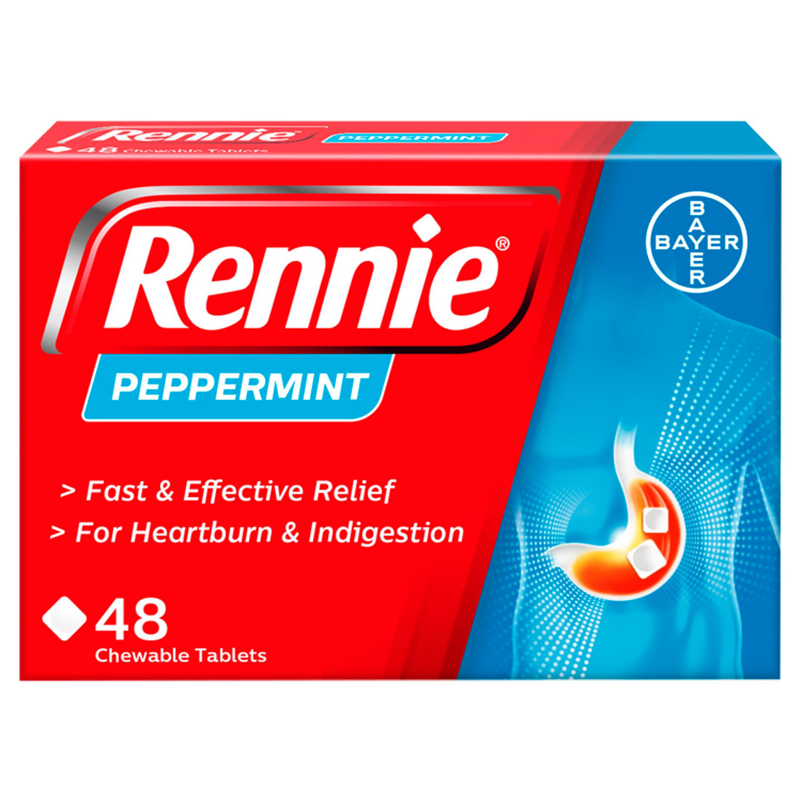 Rennie Peppermint 48 Tablets