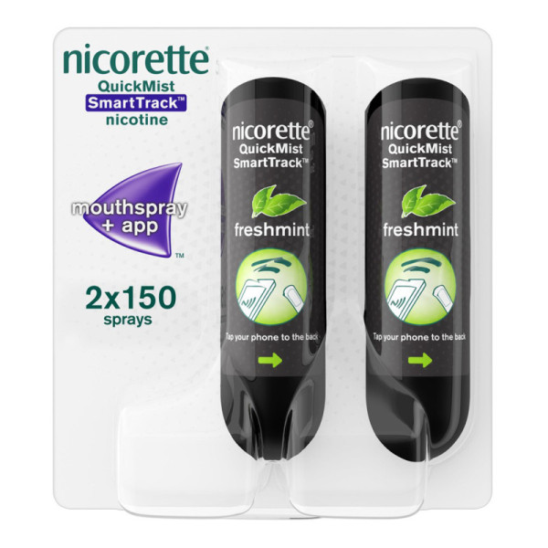 Nicorette QuickMist SmartTrack 1mg Spray Duo Pack