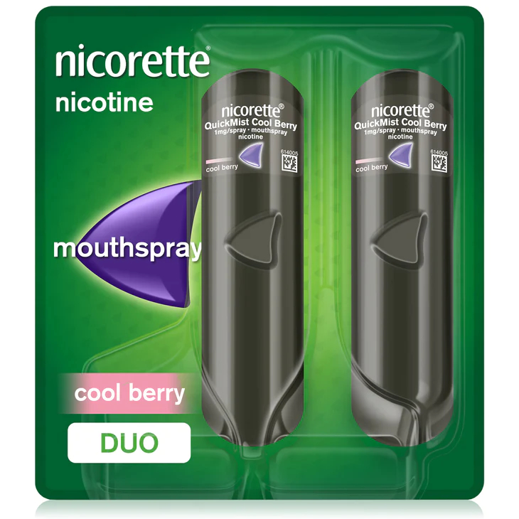 Nicorette QuickMist Cool Berry 1mg Mouthspray Duo Pack