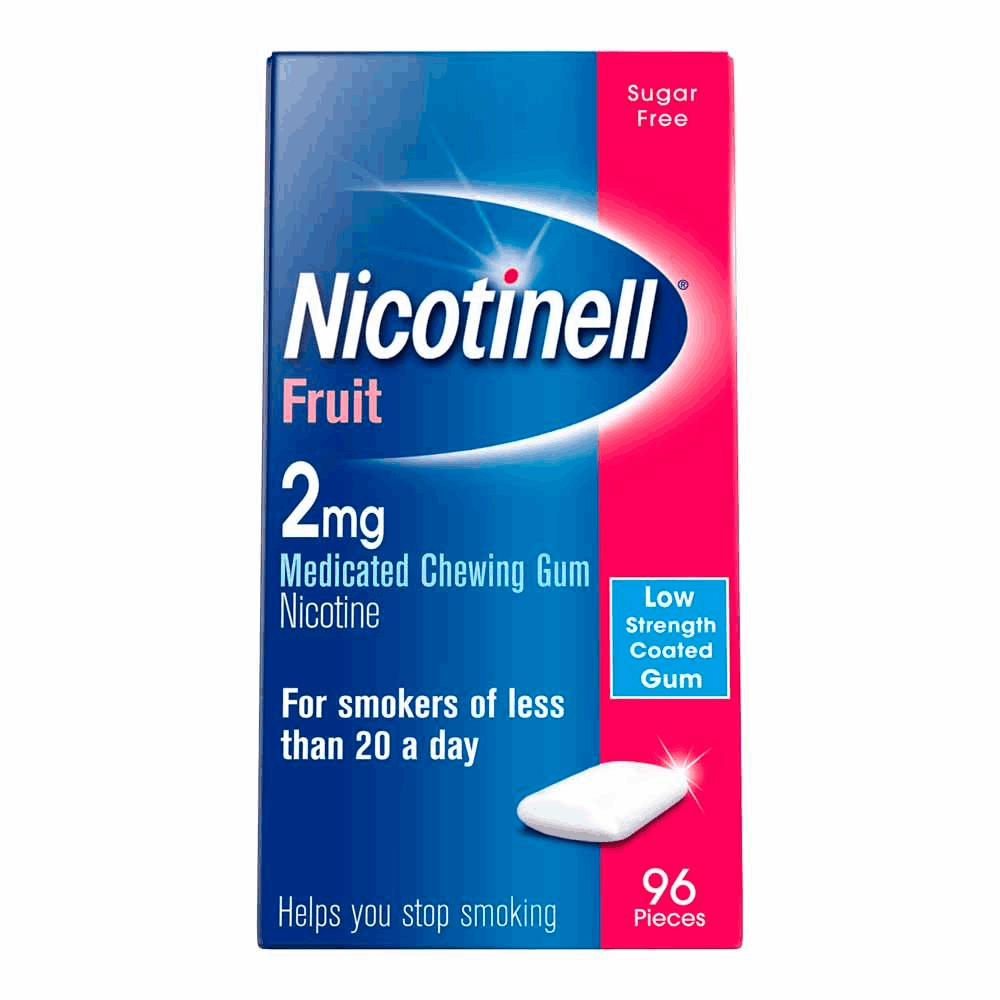 Nicotinell Fruit 2mg Medicated Chewing Gum 96 Pieces
