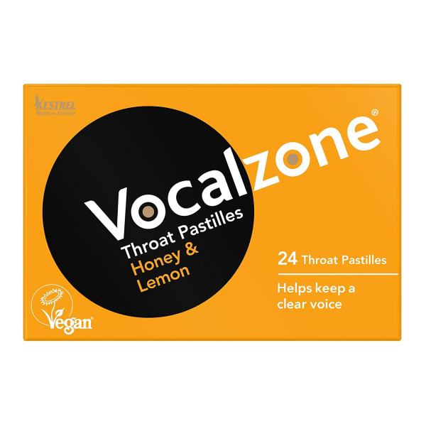 Vocalzone Throat Pastilles Honey & Lemon 24 Pack