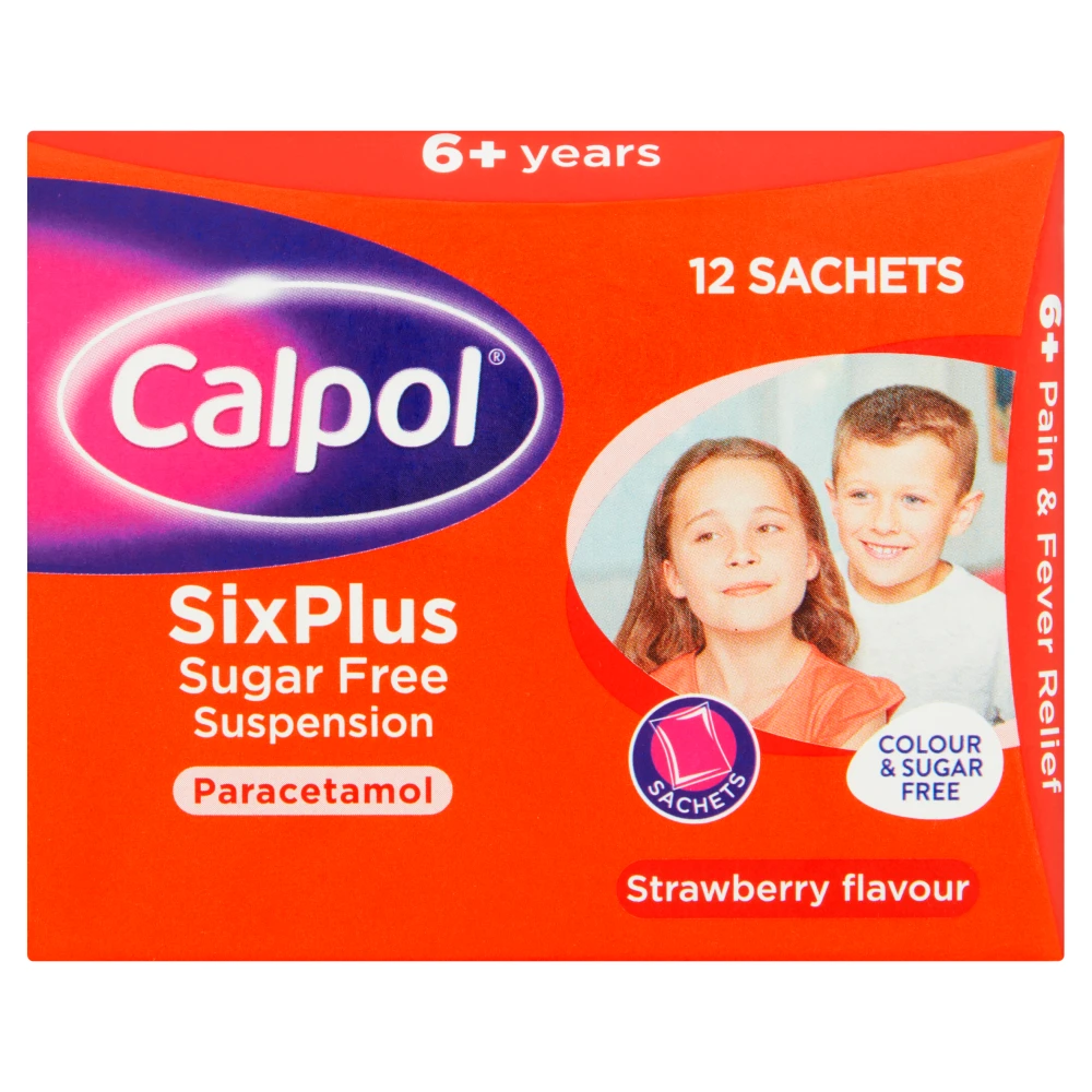 Calpol Six Plus Sugar Free Suspension 12 Sachets
