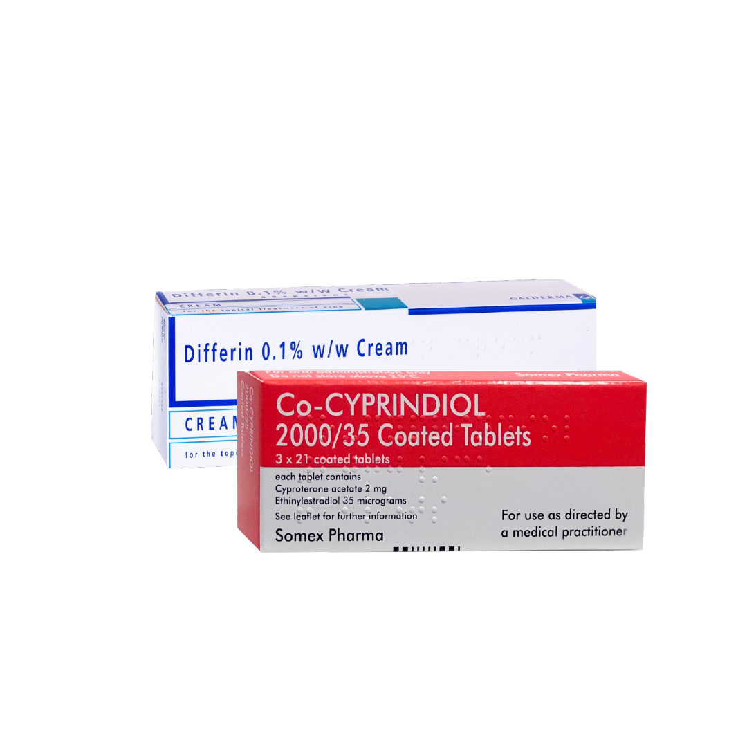 Co-cyprindiol (63 Tablets) and Adapalene Gel (45g)