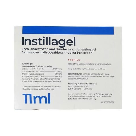 Instillagel Pre-filled Syringes 10 x 11ml pre-filled syringes