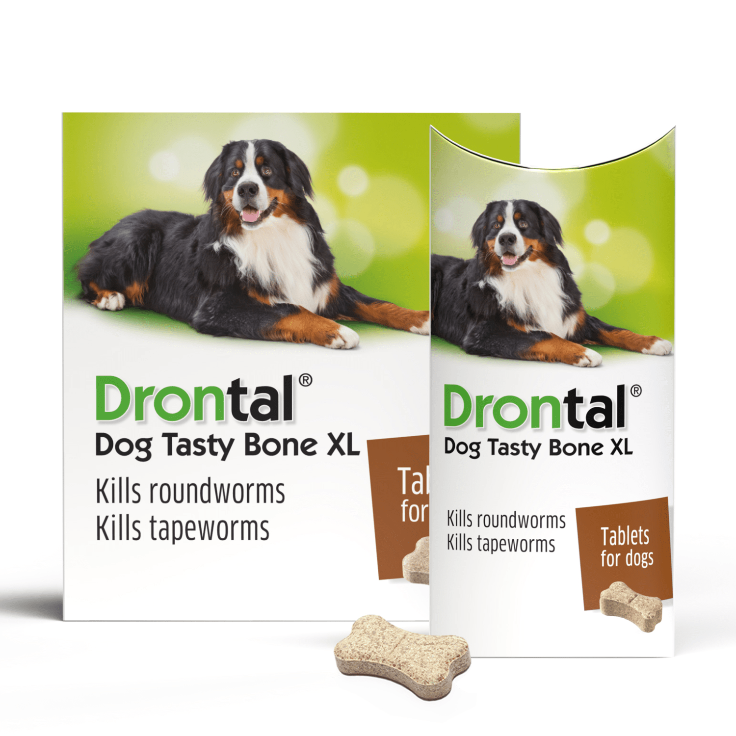 Drontal Tasty Bone XL Wormer Tablets 525/504/175mg 2 Tablets