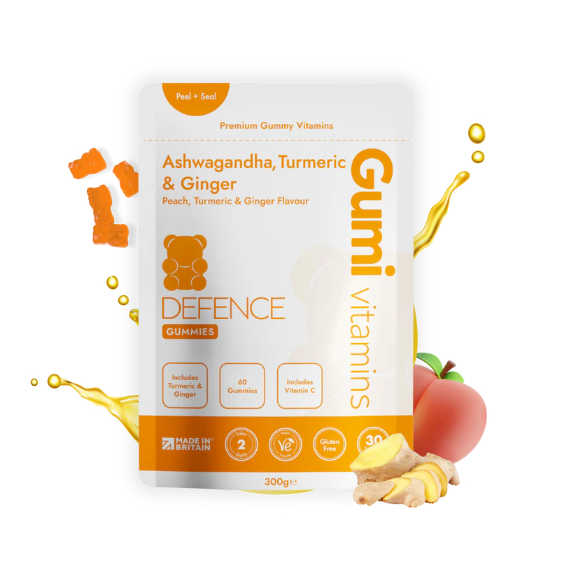 Gumi Vitamins DEFENCE Ashwagandha, Turmeric & Ginger (30 Servings)