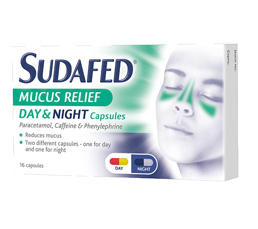 Sudafed Mucus Relief Day & Night Capsules 16 Capsules