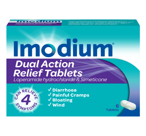 Imodium Dual Action Relief Tablets 6 Tablets