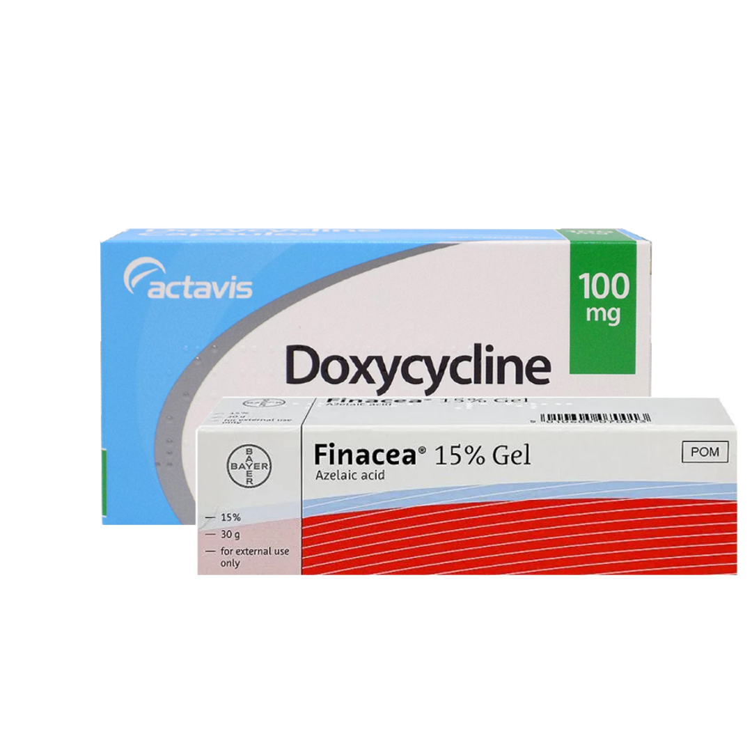 Doxycycline 100mg Capsules (84 Capsules) and Finacea 15% Gel