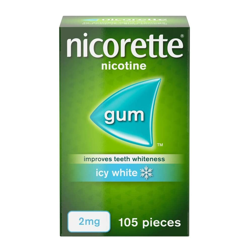 Nicorette Icy White 2mg Gum 105 Pieces