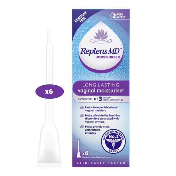 Replens Vaginal Moisturiser 6 Single Use Applicators