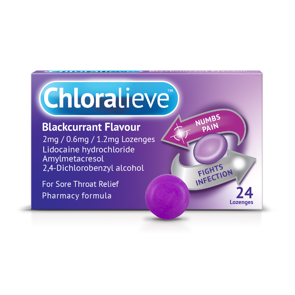 Chloralieve Blackcurrant Lozenges 24 Lozenges