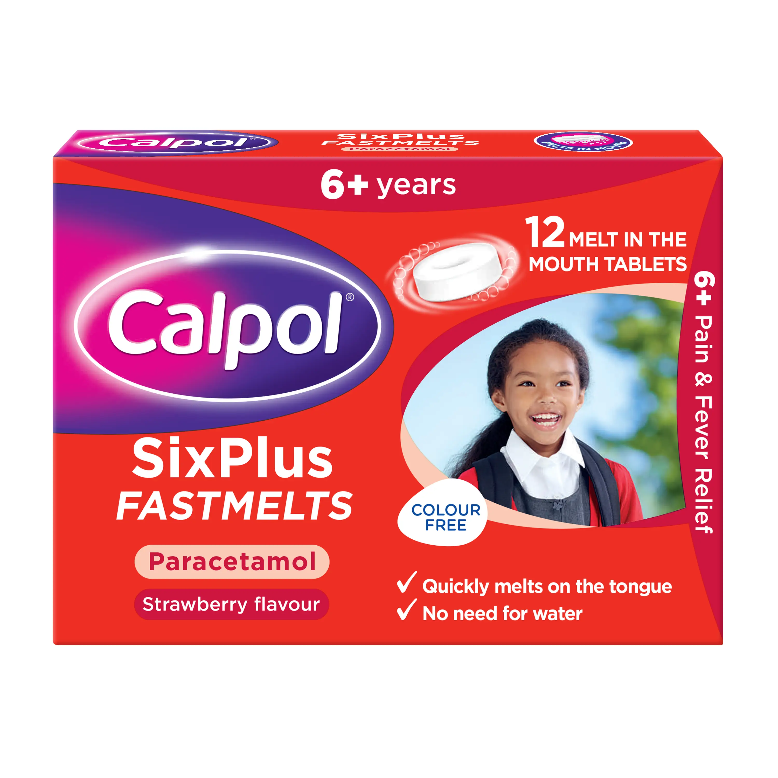 Calpol SixPlus Fastmelt Tablets 12 Tablets