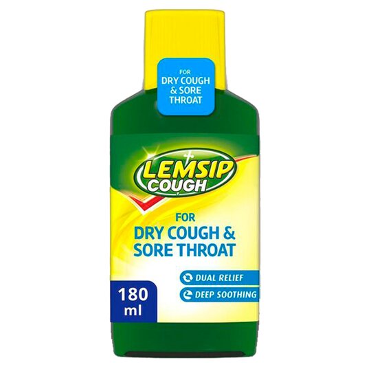 Lemsip Cough For Dry Cough & Sore Throat 180ml