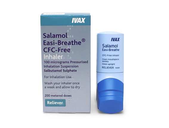 Salamol (Salbutamol) Easi-Breathe CFC Free Inhaler 100mcg