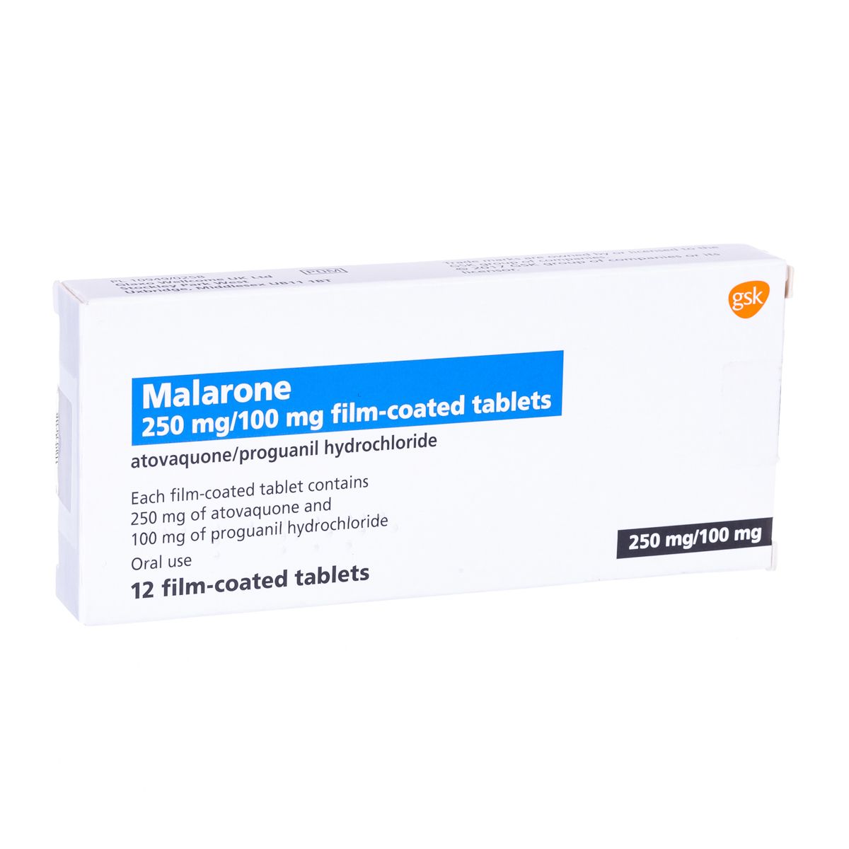 Branded Malarone Tablets 250mg/100mg
