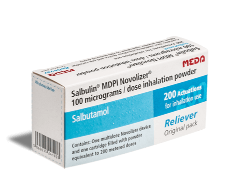Salbulin Novolizer 100mcg Dry Powder Inhaler