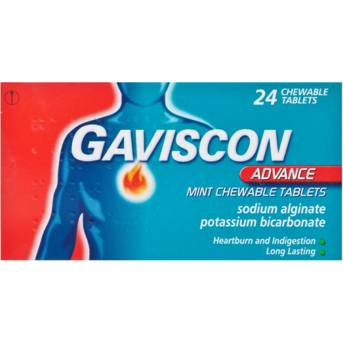 Gaviscon Advance Mint Chewable Tablets 24 Tablets