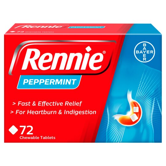 Rennie Peppermint 72 Tablets