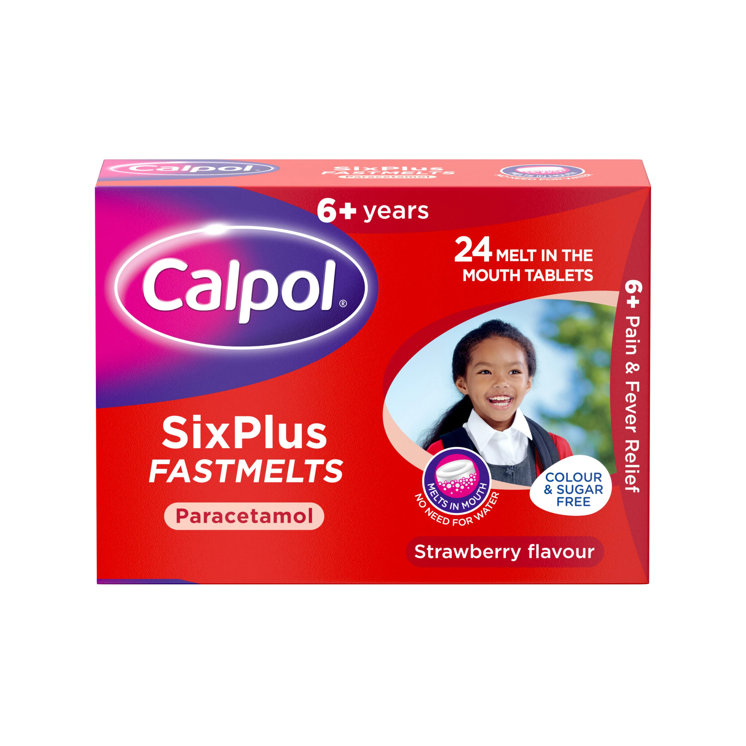 Calpol SixPlus Fastmelt Tablets 24 Tablets