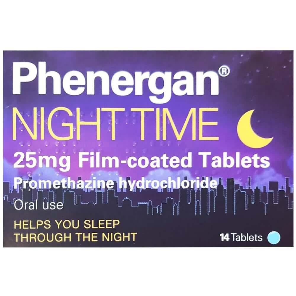 Phenergan Night Time 25mg 14 Tablets