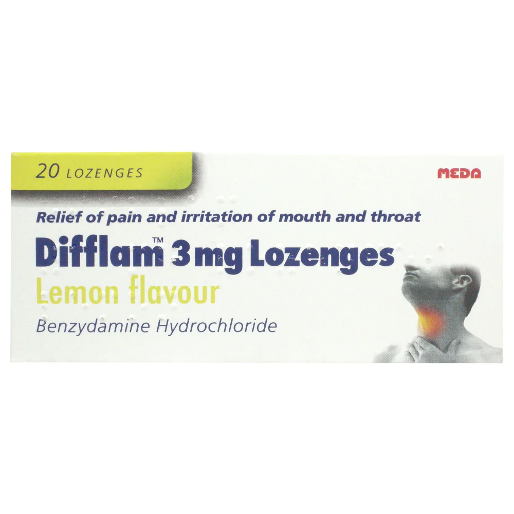 Difflam Lozenges 3mg 20 Lozenges