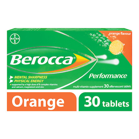 Berocca Vitamin B Effervescent Orange Tablets 15/30