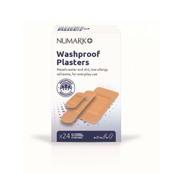 Numark Washproof Assorted Plasters 24 Plasters