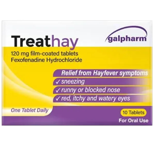 Treathay 120mg Fexofenadine Tablets 10 Tablets