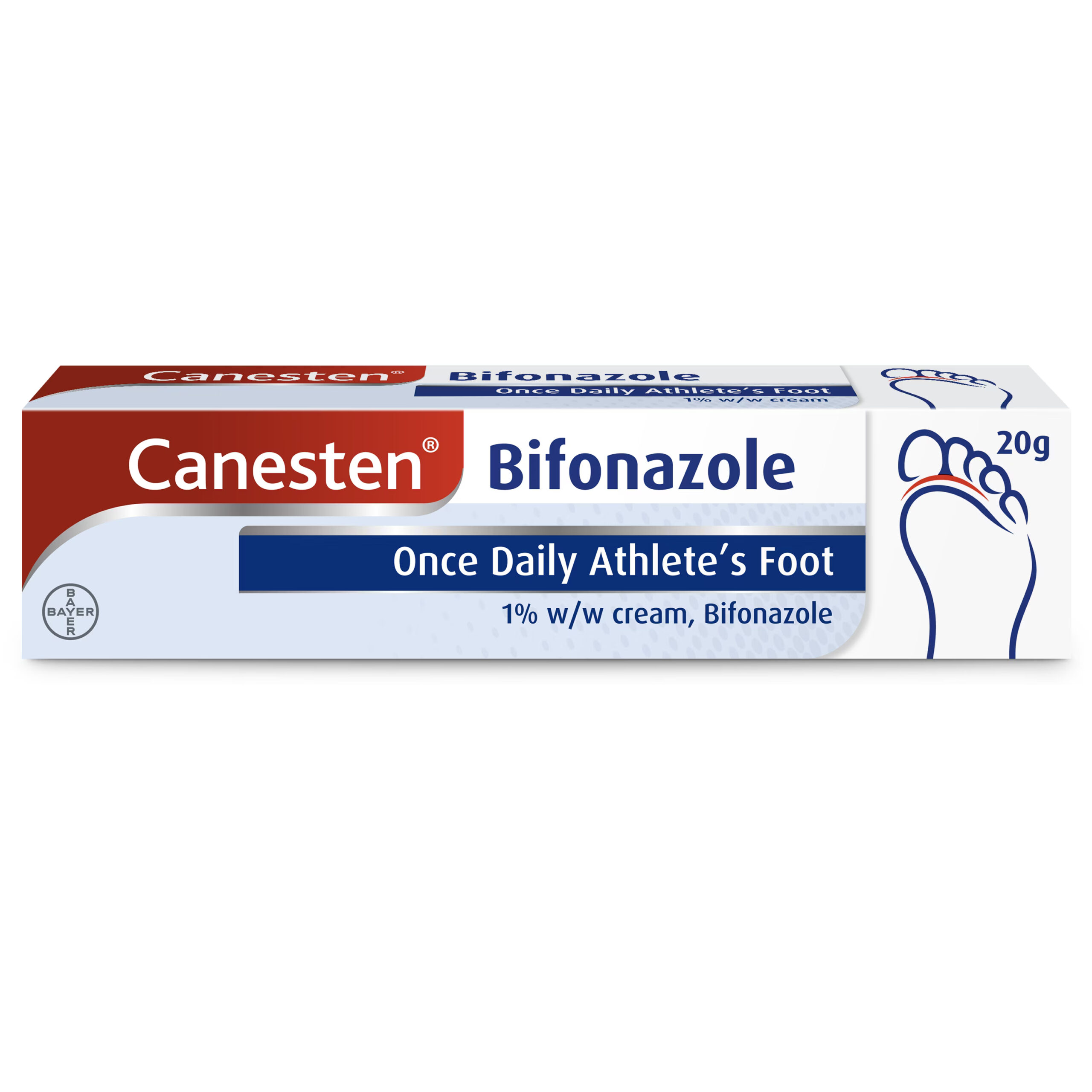 Canesten Bifonazole Once Daily Athlete Foot 1% Cream 20g